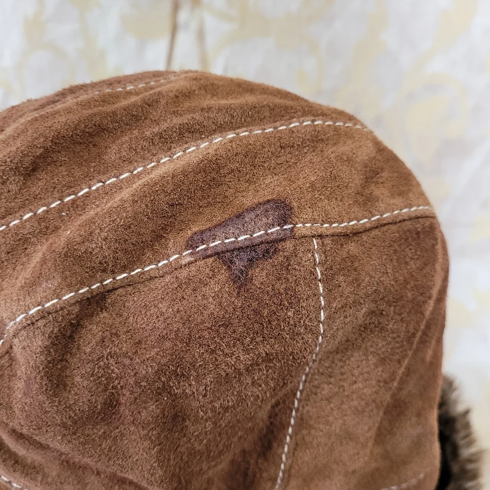 Vtg Wilsons Leather Penny Lane Suede Coat With Matching Hat Set Y2k Bratz Style - Picture 8 of 14
